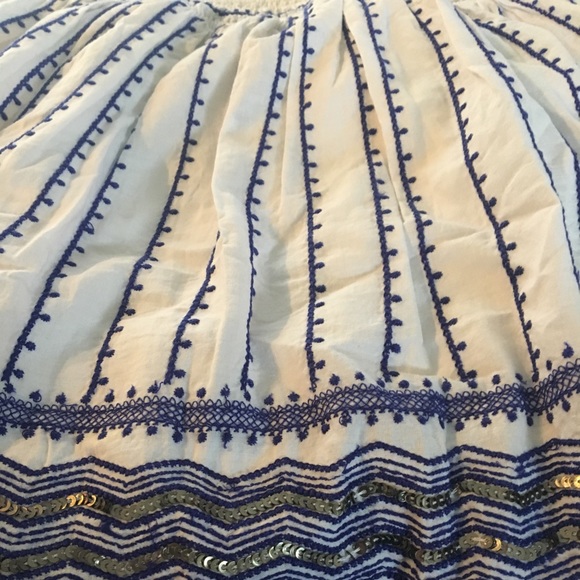 Dresses & Skirts - White/Navy Sequin Skirt